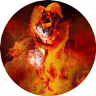 Fiery love icon