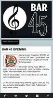 BAR 45 Social Music Lounge Affiche