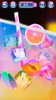 Poster Rainbow Drinks Fruits Simulato