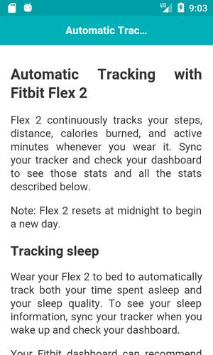 User Guide of Fitbit Flex 2 for Android - APK Download