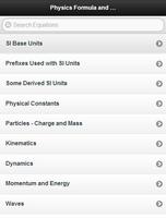 Physics Formulas and Equations capture d'écran 1