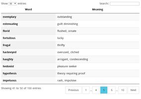 SAT/ACT Top 100 Words captura de pantalla 1