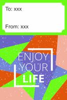 Enjoy Your Life Card Affiche