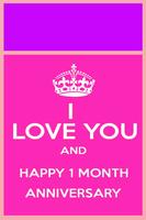 Happy Monthsary Greeting Cards Affiche
