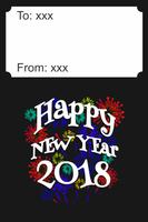 Happy New Year 2018 Card تصوير الشاشة 1