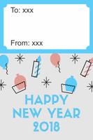 Happy New Year 2018 Card تصوير الشاشة 2