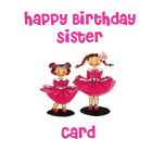 Happy Birthday Sister Card Zeichen