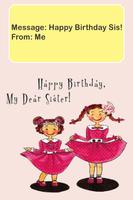 Happy Birthday Sister Card โปสเตอร์