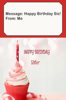 Happy Birthday Sister Card اسکرین شاٹ 1