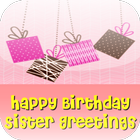 Happy Birthday Sister Greetings simgesi