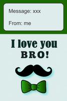 Love You Brother Card ポスター