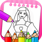 Barbiee Drawing book (with animals) أيقونة