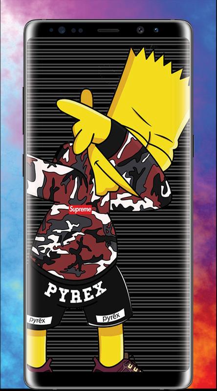 Hypebeast Bart Simpson Supreme Wallpaper