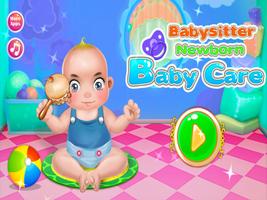 Baby-sitter Nouveau Soins Bébé Affiche