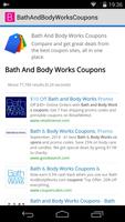 Coupons for Bath & Body Works Cartaz