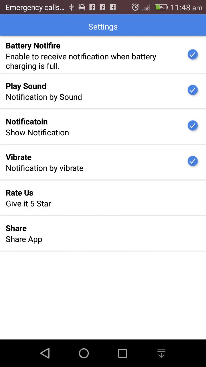 Battery sound notification на русском языке