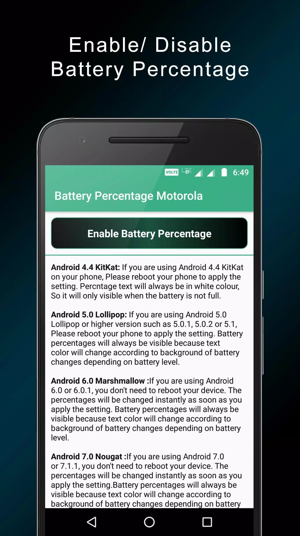 Battery Percentage Motorola APK for Android Download