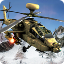 雪 冬 山々 ガンシップ 空気 ヘリ 戦い APK