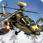 雪 冬季 山 武装直升机 空气 直升机 战斗 图标