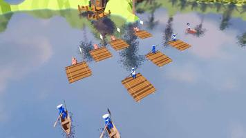 Stupid Raft Battle Simulator ภาพหน้าจอ 1