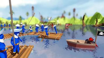 Stupid Raft Battle Simulator screenshot 2