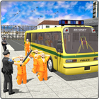prisonnier police autobus transport icône