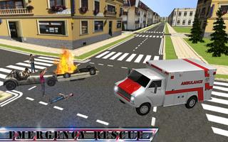 Ambulance Drive Simulator: Ambulance Driving Games Affiche