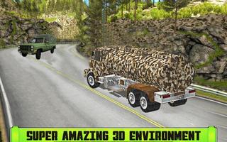 Army Oil Truck 3D capture d'écran 1