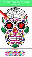 Scary Halloween Coloring Pages - Sugar Skulls penulis hantaran