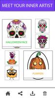 Scary Halloween Coloring Pages - Sugar Skulls syot layar 1