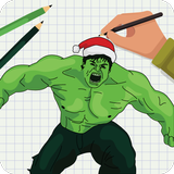 Superheros : How to draw in 3D! آئیکن