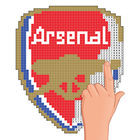 Pixel art football coloring アイコン