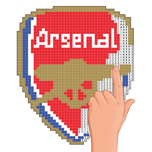 Pixel art football coloring