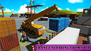 Heavy Cargo Ship Manual Crane Operator Fun Sim 3D পোস্টার