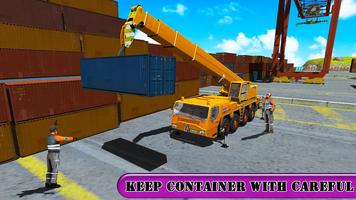 برنامه‌نما Heavy Cargo Ship Manual Crane Operator Fun Sim 3D عکس از صفحه