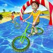 Des gamins Plage Eau Cycle Surfant Jeux