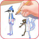 how to draw regular Show icône