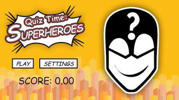 Poster Superheroes Quiz Time