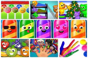 Poster Colors For Children to Learn With Cake Pop