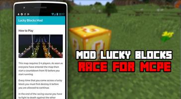 Lucky Blocks Race Mod for MCPE Cartaz