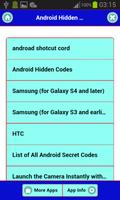 Android Hidden Codes and shotcut Plakat