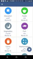 Word book English to Arabic Affiche