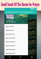 33 Small Surah Of The Quran for Prayer Affiche