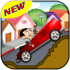 bean racing car أيقونة