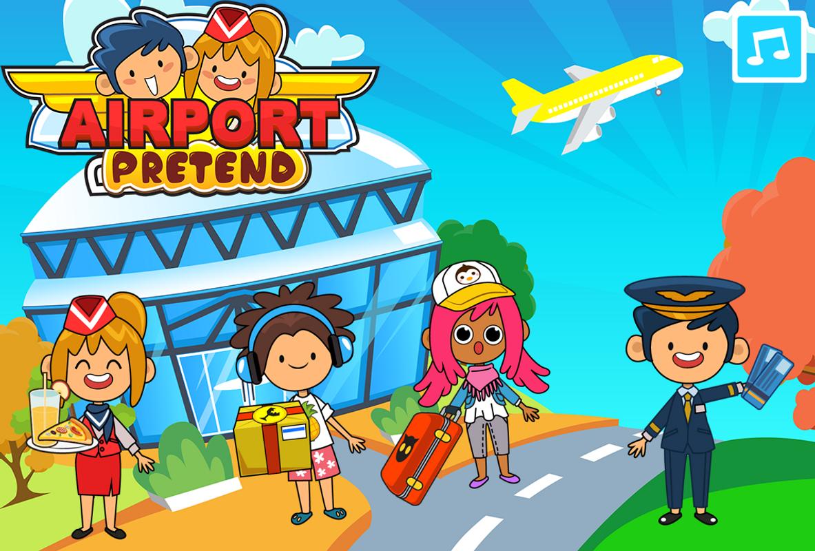 My Pretend Airport Kids Travel Town Games APK Download Free