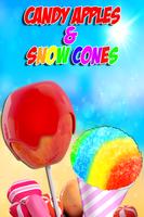 Candy Apples & Snow Cones - Frozen Dessert Food الملصق