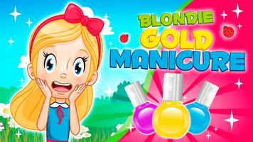 Blondie gold manicure постер