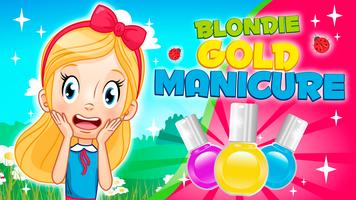 Blondie gold manicure Affiche