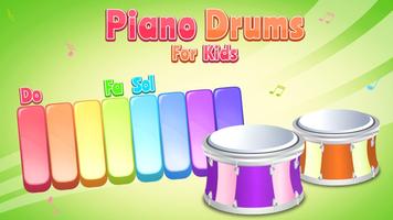 Kids Piano and Drum Music Game Affiche