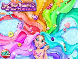 Long Hair Princess Candy Salon Affiche